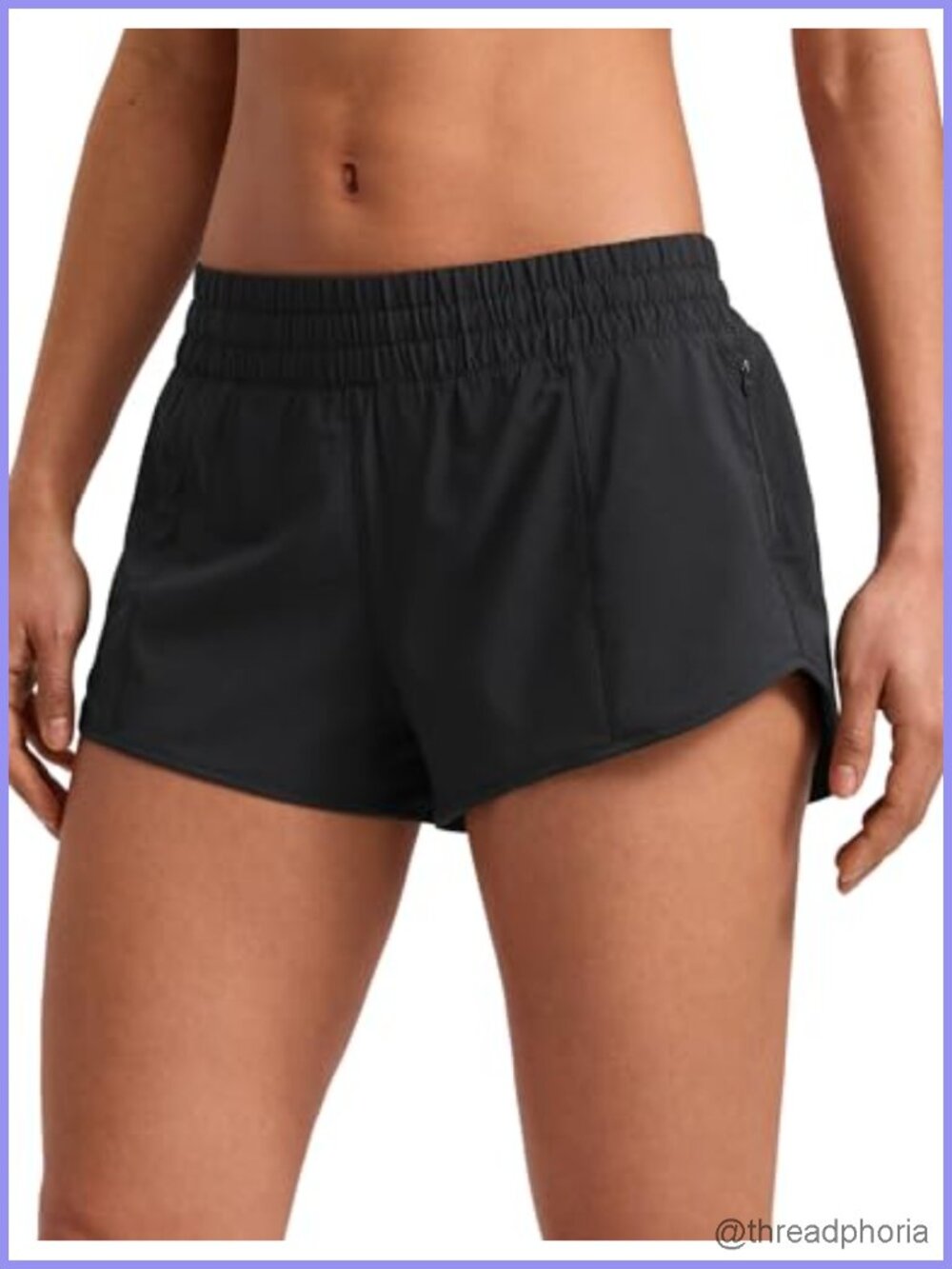 Women's Low Waisted Running Shorts with Liner, 2.5" Quick Dry